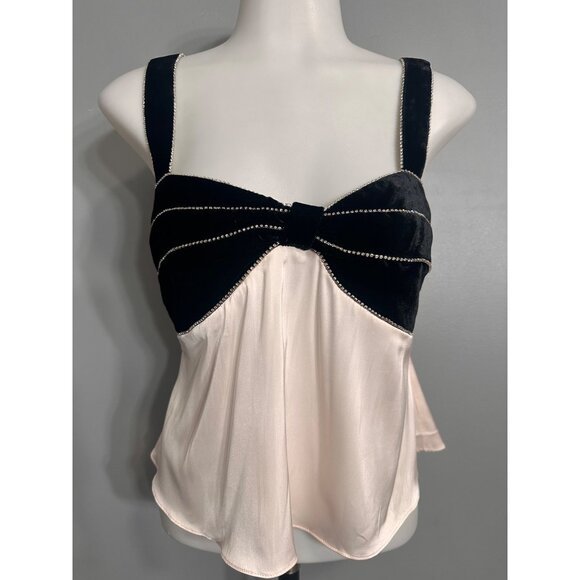 Stellah nyc rhinestone velvet bow camisole nwt Small - Picture 2 of 11